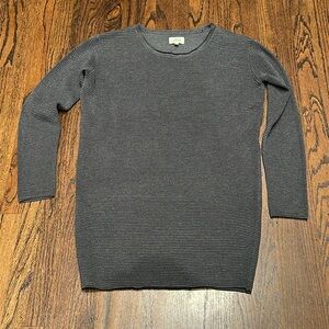 Aritzia Wilfred, slouchy gray sweater dress, above the knee, size XS